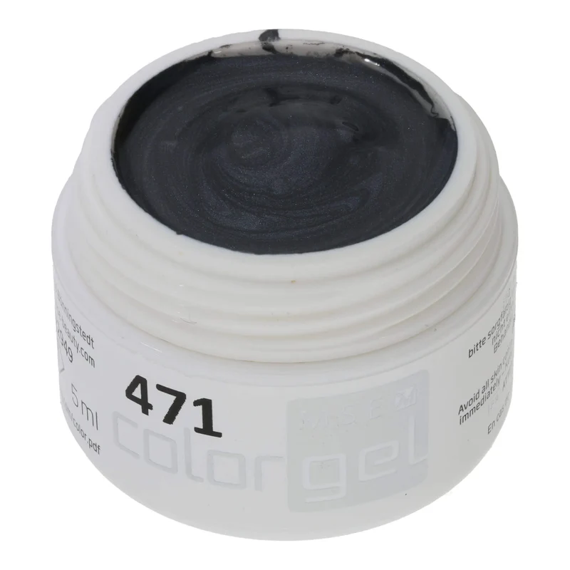 #471 Premium-EFFEKT Color Gel 5ml Schwarzgrau mit dezentem Perlglanz