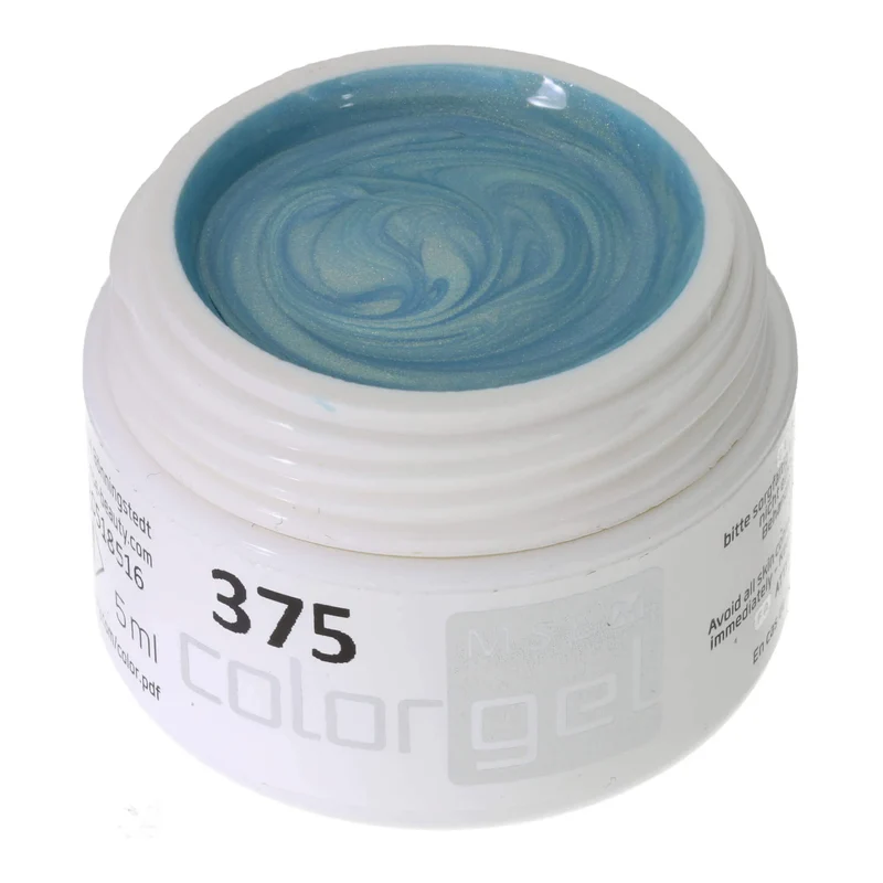 #375 Premium-EFFEKT Color Gel 5ml Zarter Türkiston mit leichtem Goldschimmer