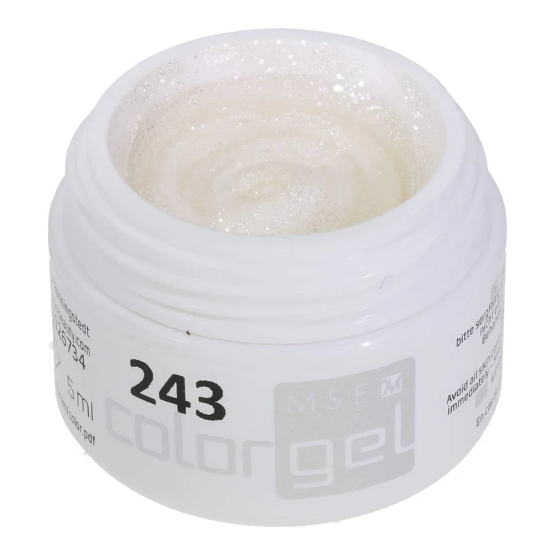 #243 Premium-EFFEKT Color Gel 5ml Silberschimmerndes Weiss