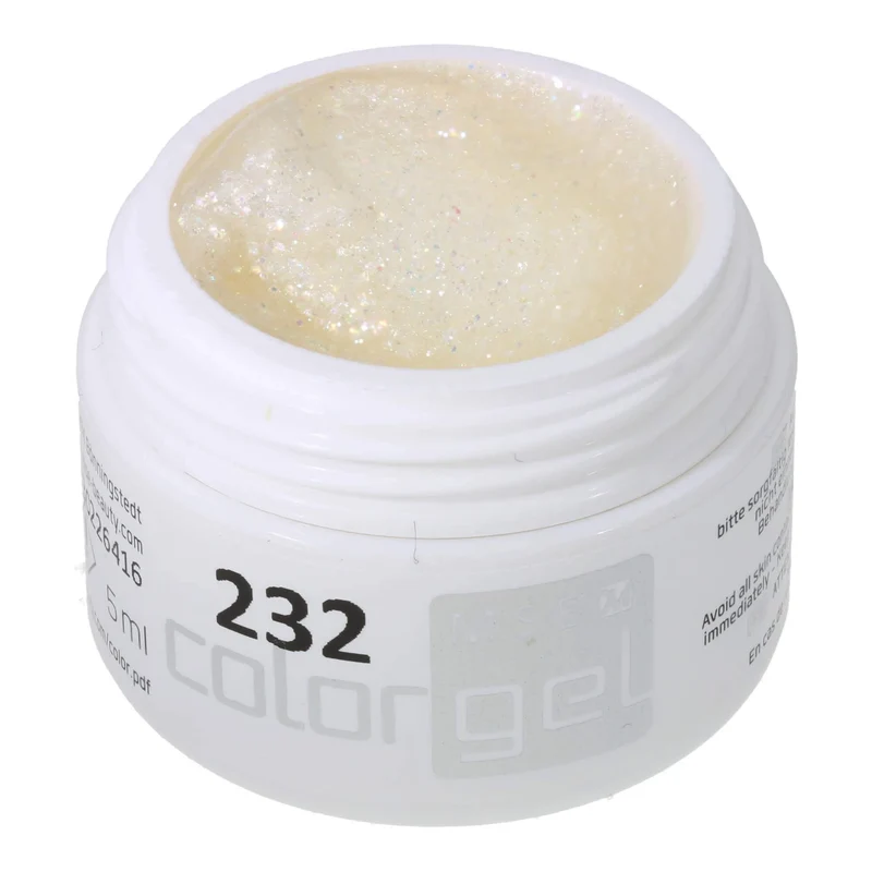 #232 Premium-GLITTER Color Gel 5ml Regenbogen-Glittergel