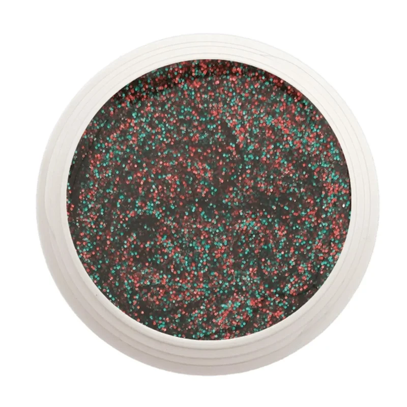#224 Premium-GLITTER Color Gel 5ml Strahlender Weihnachtsglitter in Grün und Rot