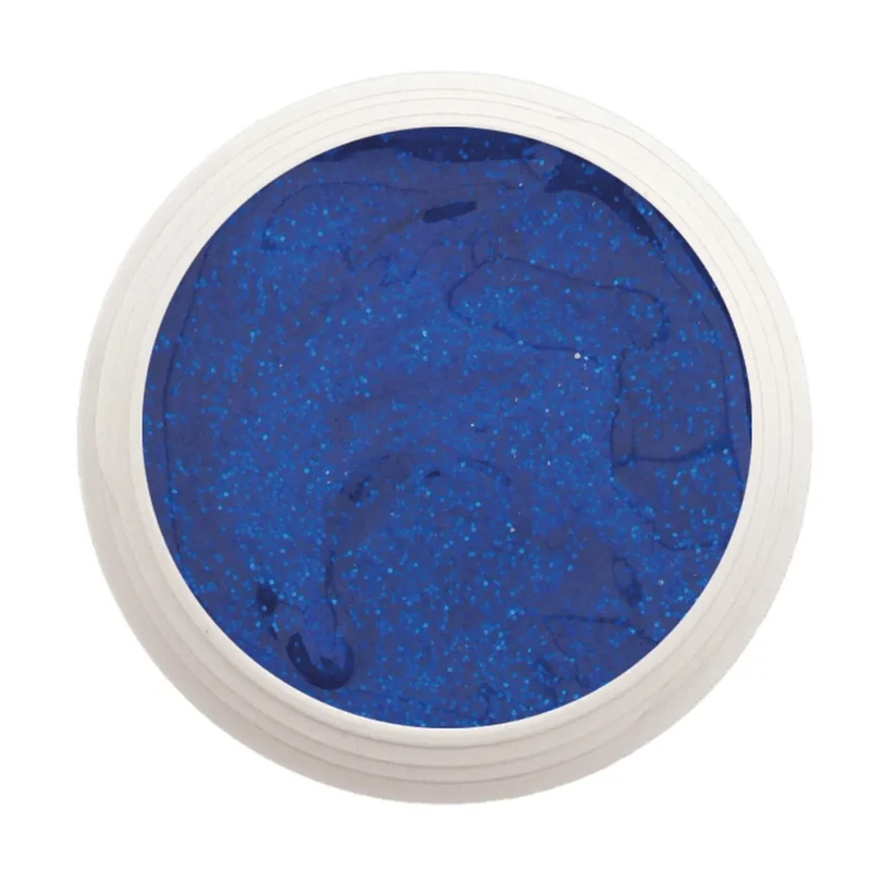 #220 Premium-GLITTER Color Gel 5ml Leuchtendes Mittelblau mit blauem Glitter