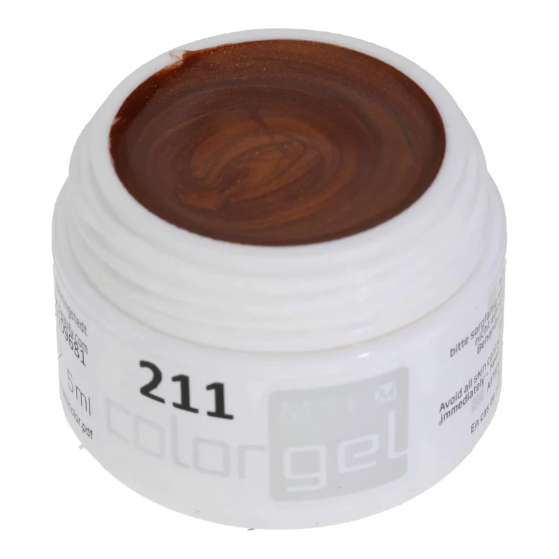 #211 Premium-EFFEKT Color Gel 5ml Dezent schimmerndes Kupferbraun