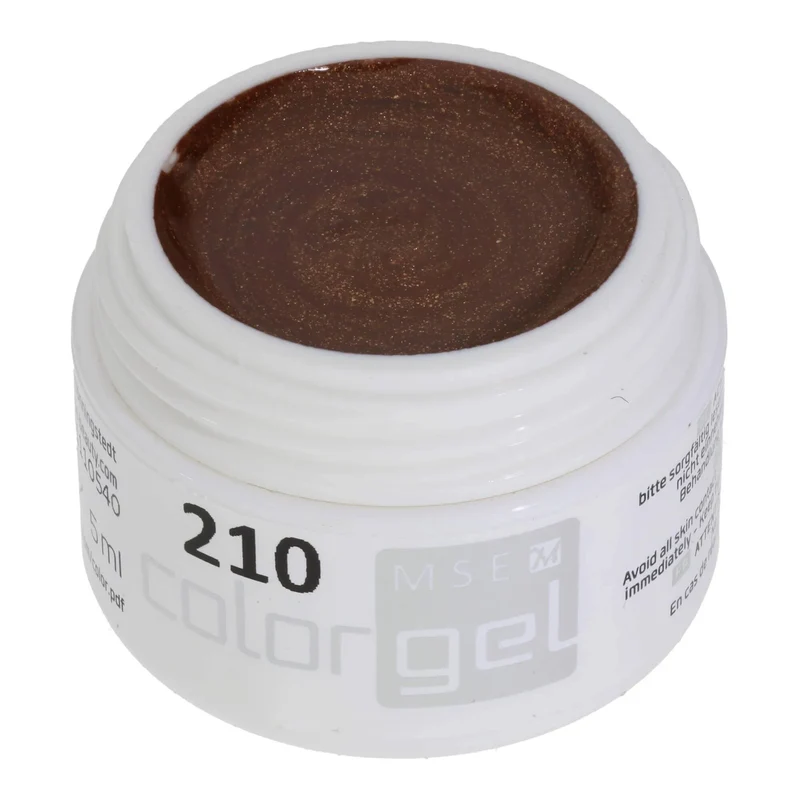 #210 Premium-EFFEKT Color Gel 5ml Goldbraun mit kräftigen Goldpartikeln