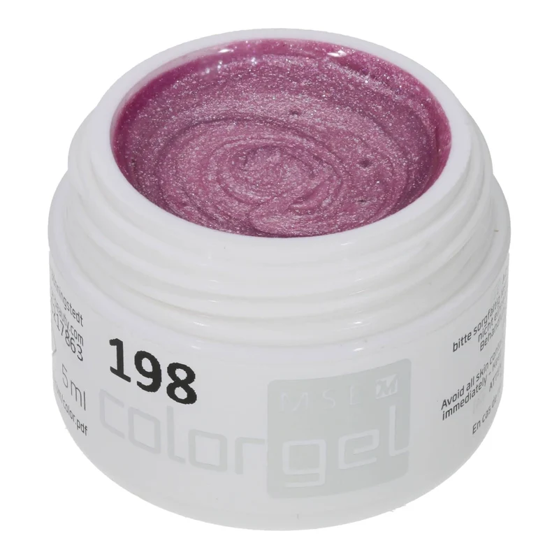 #198 Premium-EFFEKT Color Gel 5ml Helles Fliederrosa mit ausgeprägtem Silbereffekt