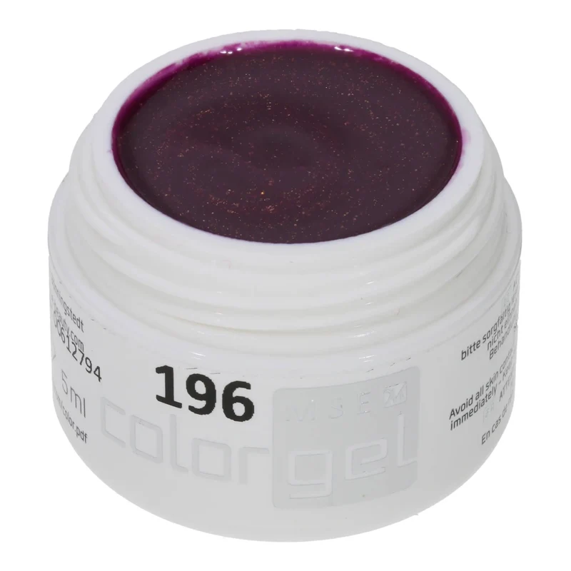 #196 Premium-EFFEKT Color Gel 5ml Dunkles Pink mit deutlichem Goldschimmer