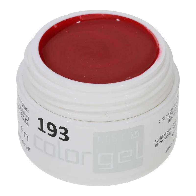 #193 Premium-EFFEKT Color Gel 5ml Kirschrot mit Goldschimmer
