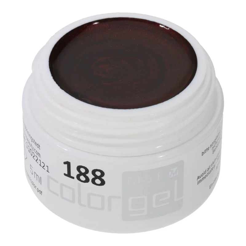 #188 Premium-EFFEKT Color Gel 5ml Dunkles Braunrot mit rotem Perlglanz