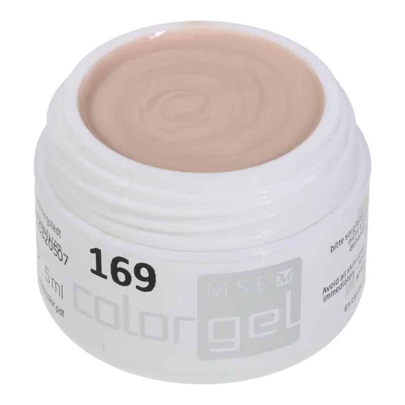 #169 Premium-EFFEKT Color Gel 5ml Heller Nudeton mit rose-goldenem Perleffekt
