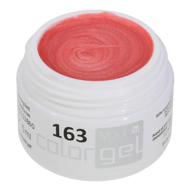 #163 Premium-EFFEKT Color Gel 5ml Lachsrosa mit goldenem Perleffekt