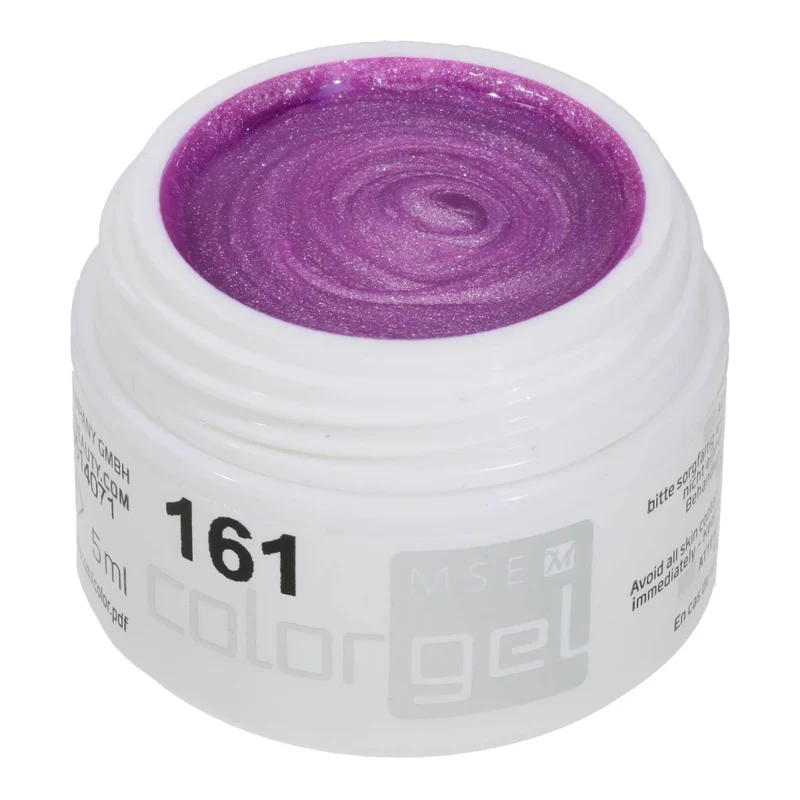 #161 Premium-GLITTER Color Gel 5ml Blasses Pink mit Silbereffekt