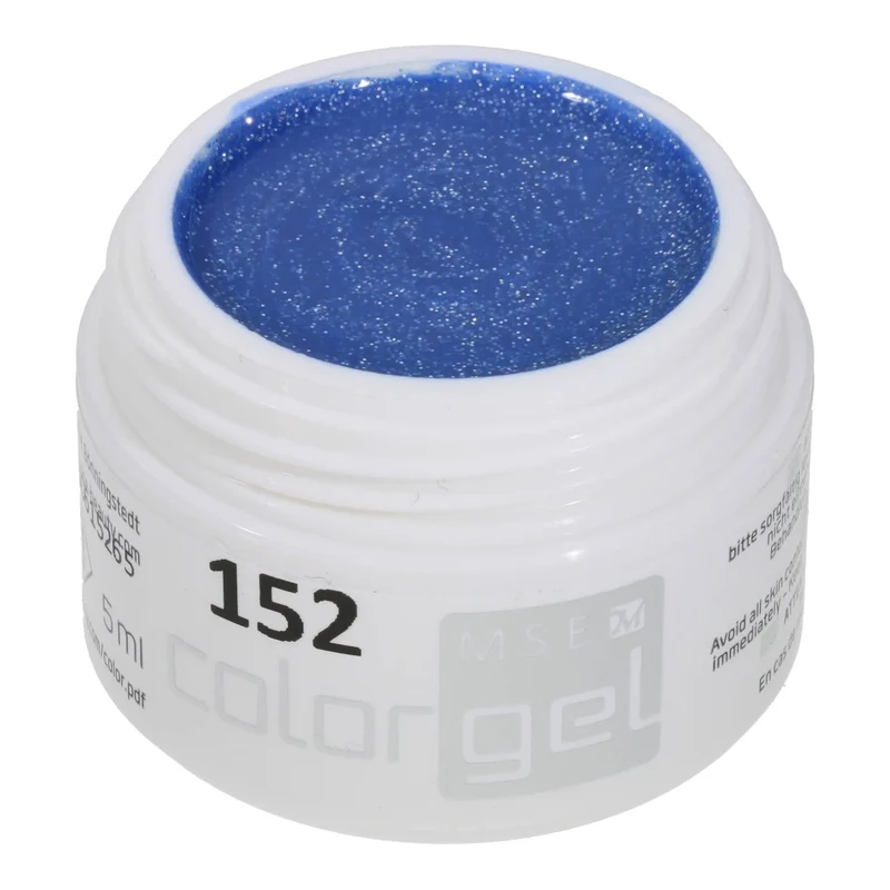 #152 Premium-GLITTER Color Gel 5ml Helles Marinblau mit Silberglitter