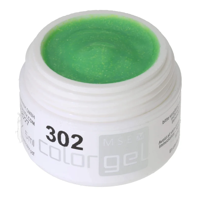 #302 Premium-GLITTER Color Gel 5ml Blasses Maigrün mit blau/grün Glitter