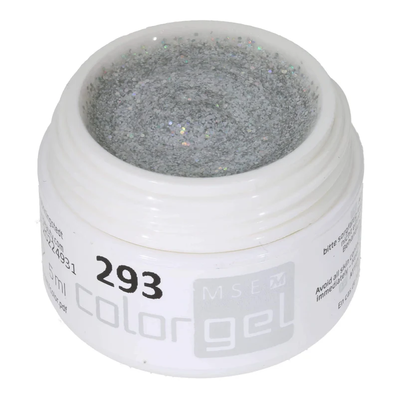 #293 Premium-GLITTER Color Gel 5ml Hochzeitsglitter Weiss + Silber Holo
