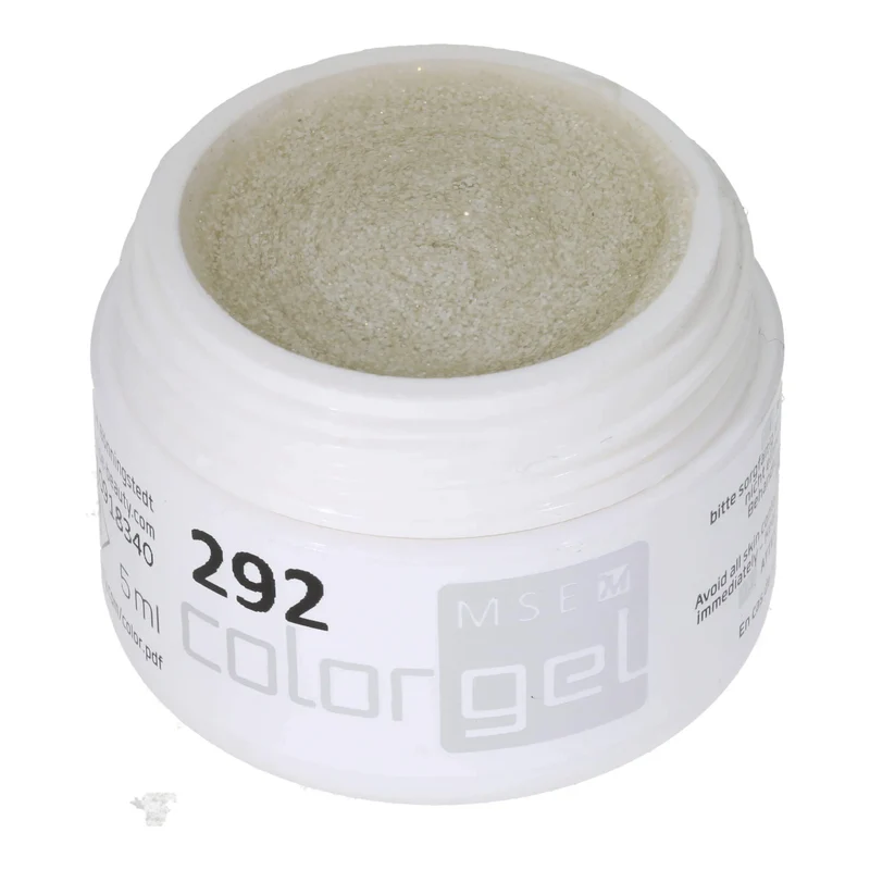#292 Premium-GLITTER Color Gel 5ml Hochzeitsglitter Weiss + Silber