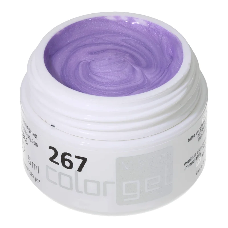 #267 Premium-EFFEKT Color Gel 5ml Blasses Rosaviolett mit silbernem Perlglanz