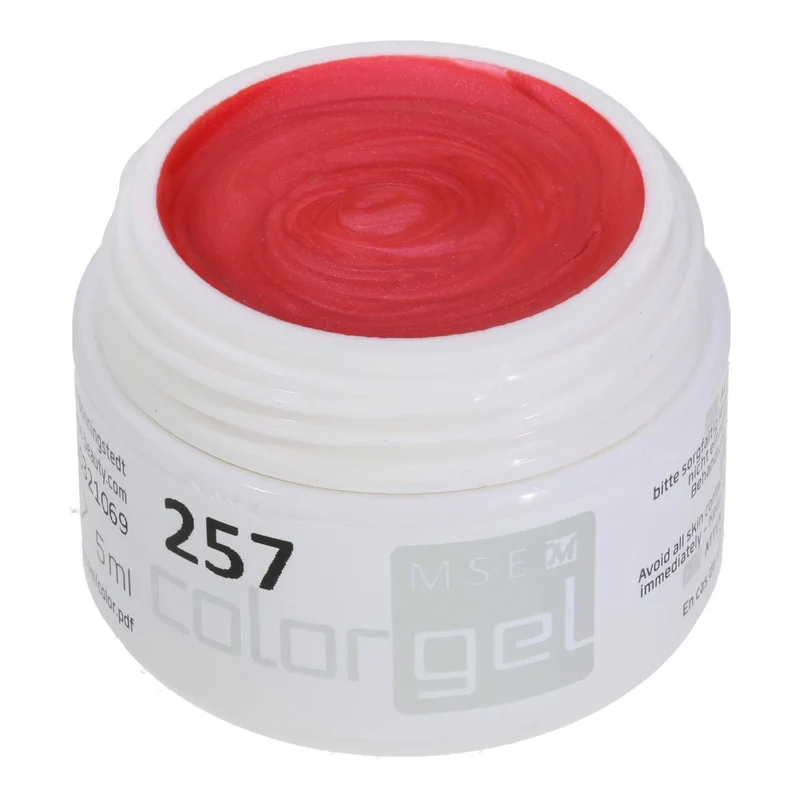 #257 Premium-EFFEKT Color Gel 5ml Pink-Orange mit Perlglanz