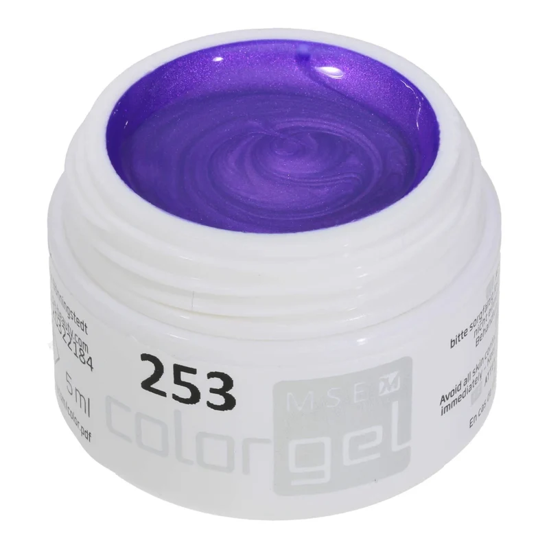 #253 Premium-EFFEKT Color Gel 5ml Kräftiges bläuliches Flieder mit leuchtendem Perlglanz