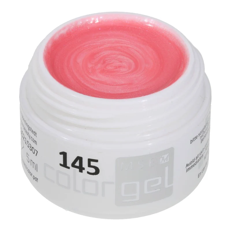 #145 Premium-EFFEKT Color Gel 5ml Blassrosa mit silbernem Perl