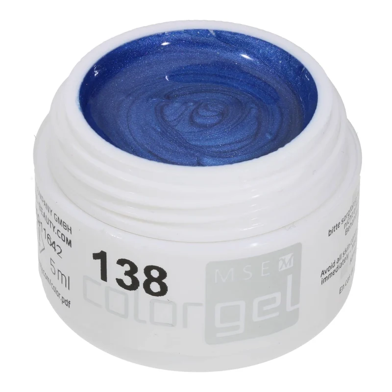 #138 Premium-EFFEKT Color Gel 5ml Mittelblau mit Perlglanz