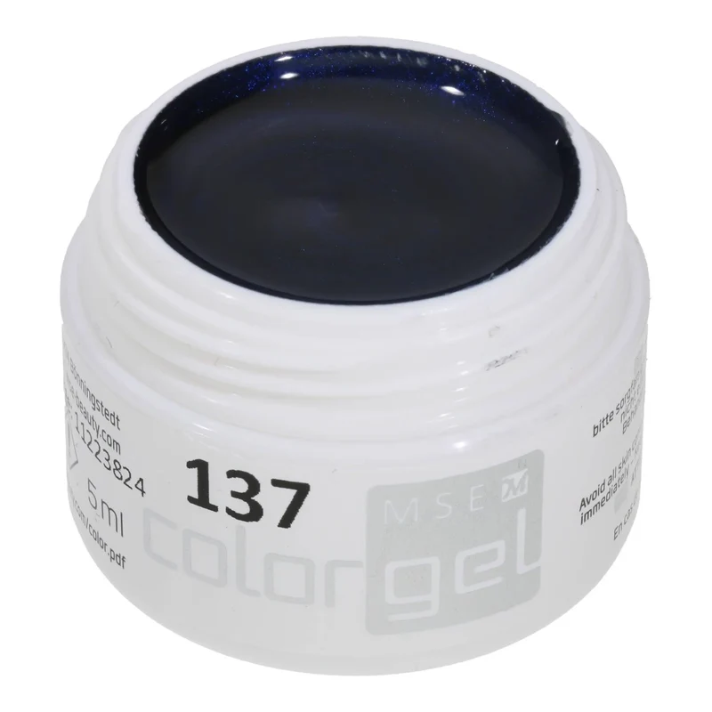 #137 Premium-EFFEKT Color Gel 5ml Sehr dunkles Blau mit blauem Perlglanz