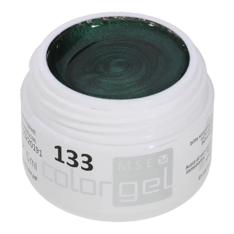 #133 Premium-EFFEKT Color Gel 5ml Dunkelgrün mit grünem Perlglanz