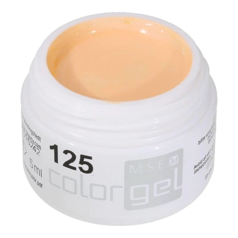 #125 Premium-EFFEKT Color Gel 5ml Blasses cremefarbenes Mandarin mit dunklem Perlglanz