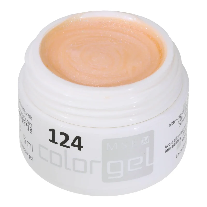 #124 Premium-EFFEKT Color Gel 5ml Transparentes Blassorange mit ausgeprägtem blauen Perleffekt