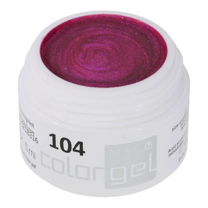 #104 Premium-EFFEKT Color Gel 5ml Kombination aus Pink und Rotviolett mit Perlglanzeffekt