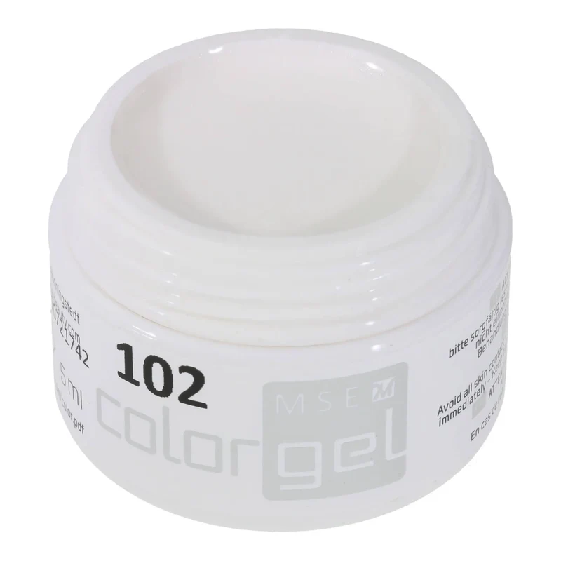 #102 Premium-EFFEKT Color Gel 5ml Kreide-Weiss unterlegt mit einem dezenten Perlglanzeffekt