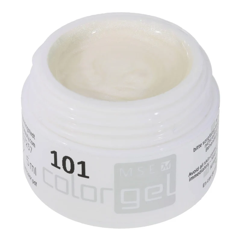 #101 Premium-EFFEKT Color Gel 5ml Elegantes Perlweiss, rosa/grün changierend