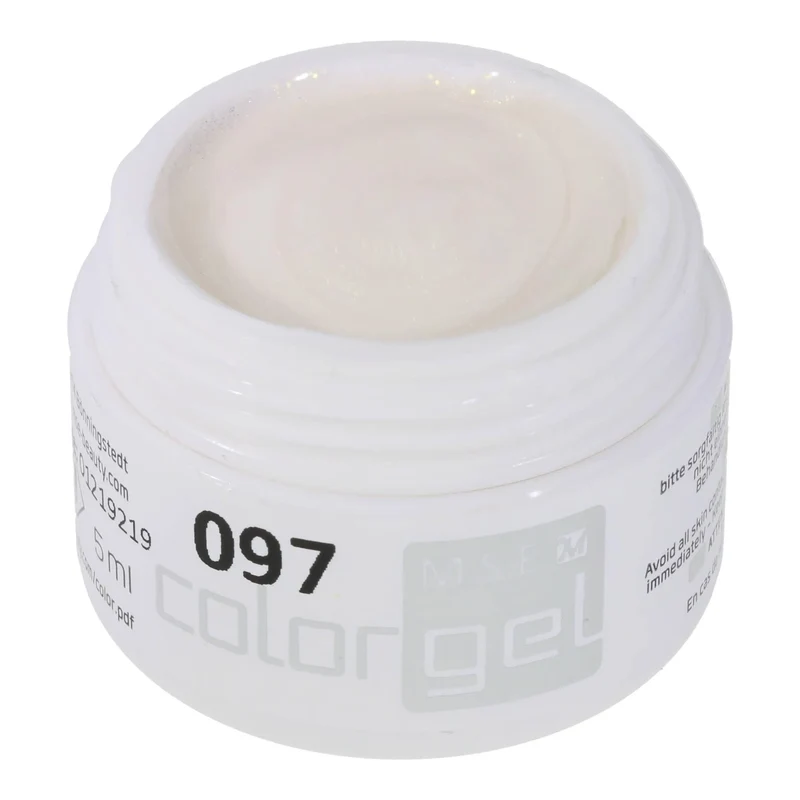 #097 Premium-EFFEKT Color Gel 5ml Winterliches Weiss mit goldenem Eiskristalleffekt