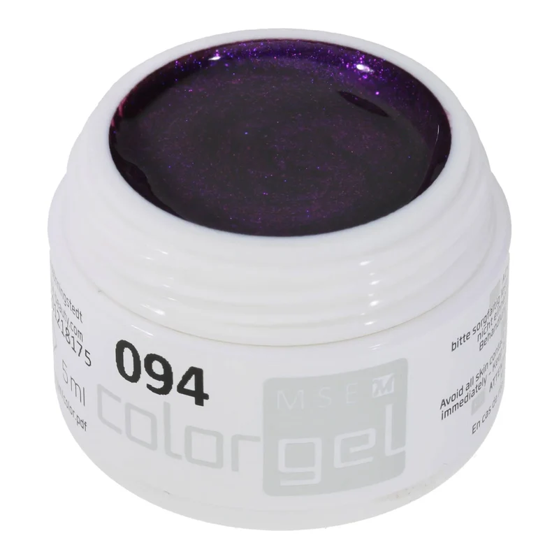 #094 Premium-EFFEKT Color Gel 5ml Dunkles Rotviolett mit magentafarbenem Perlglanzeffekt