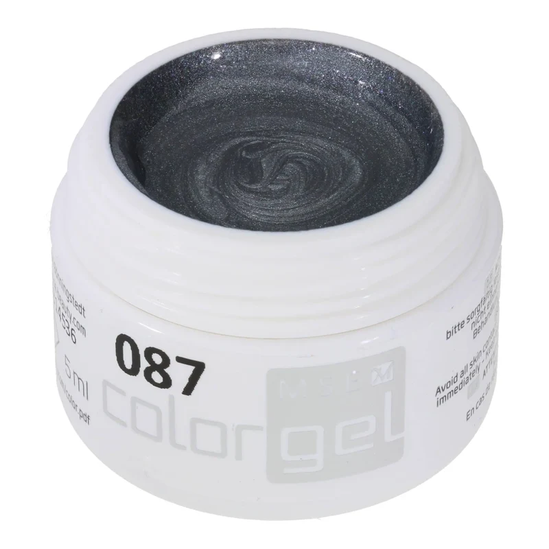 #087 Premium-EFFEKT Color Gel 5ml Metallic Silber mit blauem Unterton