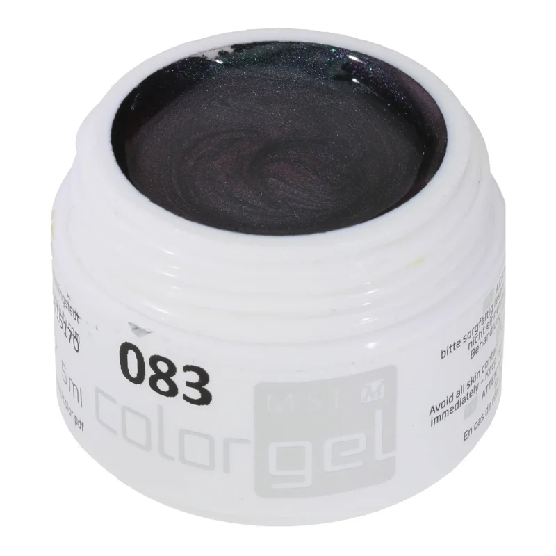 #083 Premium-EFFEKT Color Gel 5ml Schwarz mit rosa/grün changierendem Perleffekt