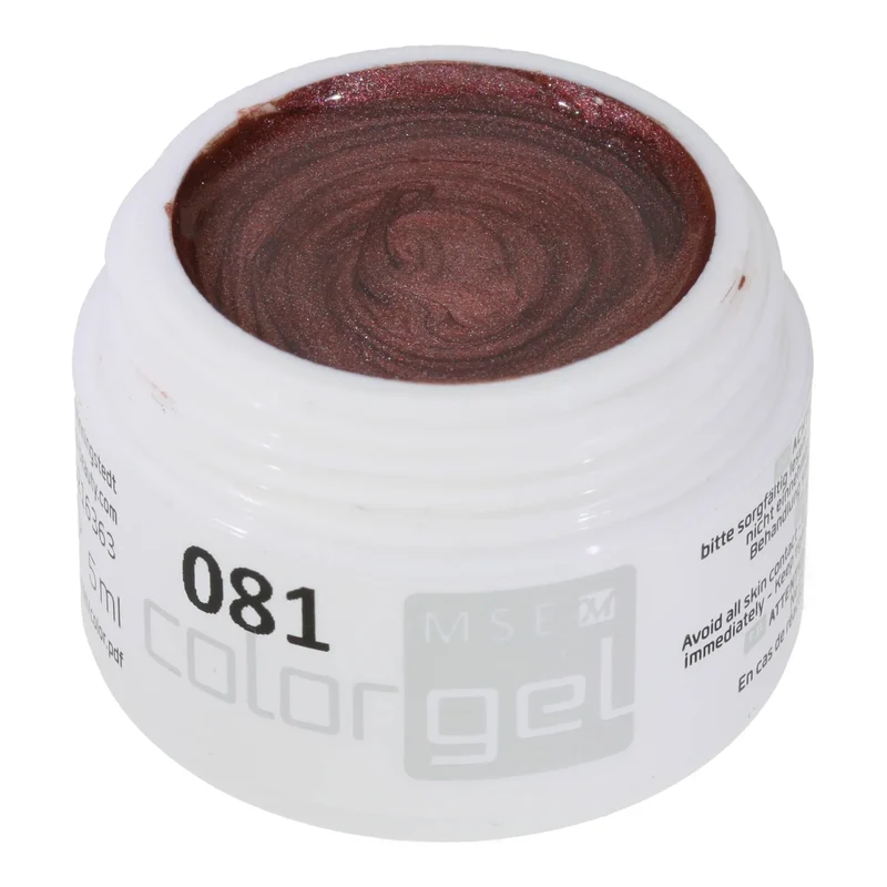 #081 Premium-EFFEKT Color Gel 5ml Dunkler Rosenholzfarbton mit Perlglanz