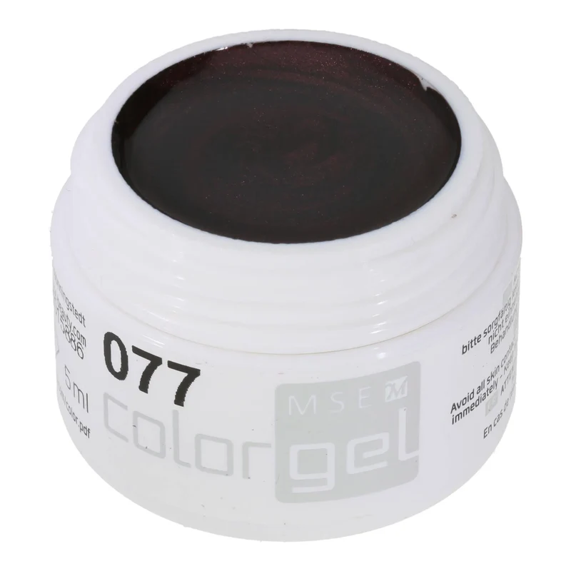 #077 Premium-EFFEKT Color Gel 5ml Schwarzrot mit rotbraunem Perlglanz
