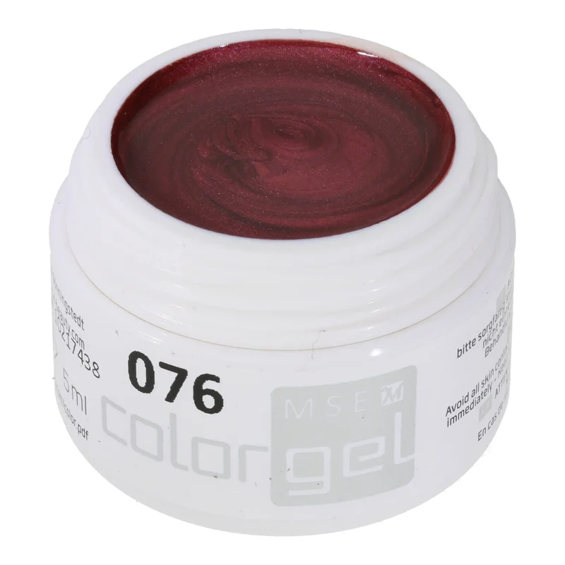 #076 Premium-EFFEKT Color Gel 5ml Bordeauxrot mit Perlglanz