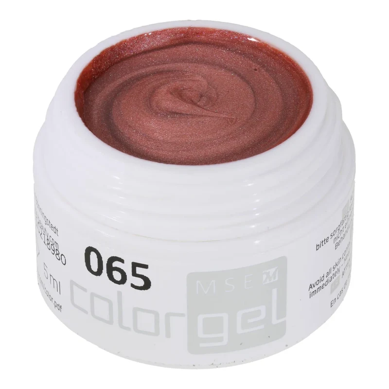 #065 Premium-EFFEKT Color Gel 5ml Heller Rosenholzton unterstrichen vom Perlglanzeffekt