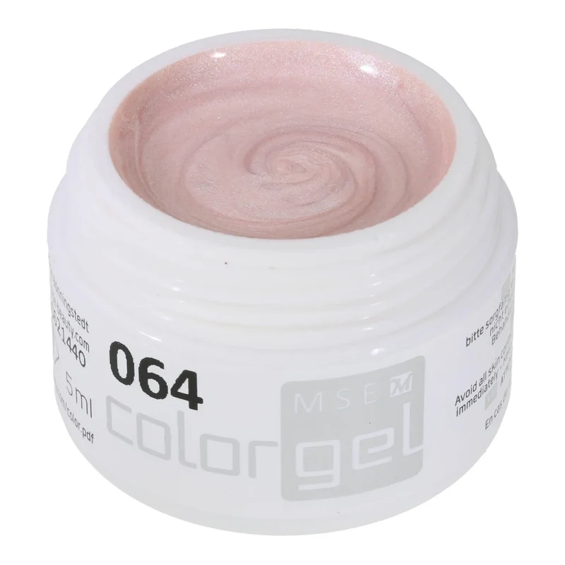#064 Premium-EFFEKT Color Gel 5ml Weiss/Rosa mit ausgeprägtem Perlglanz (Eiskristalle)