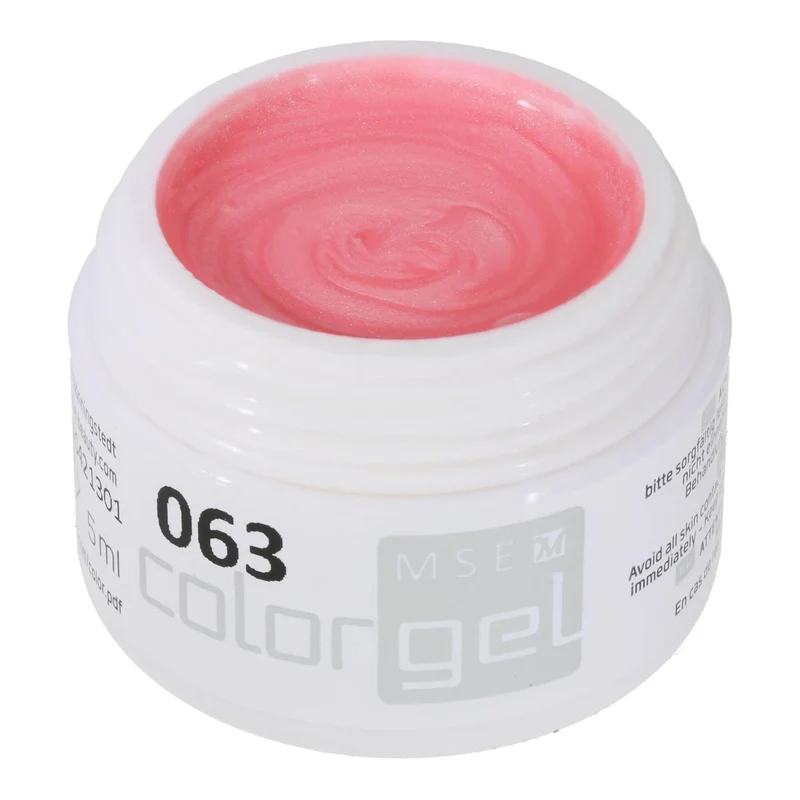 #063 Premium-EFFEKT Color Gel 5ml Kirschblütenrosa mit silberweissem Perlglanz