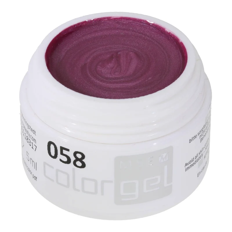 #058 Premium-EFFEKT Color Gel 5ml Helles Pinkviolett mit silbernem Perlglanz