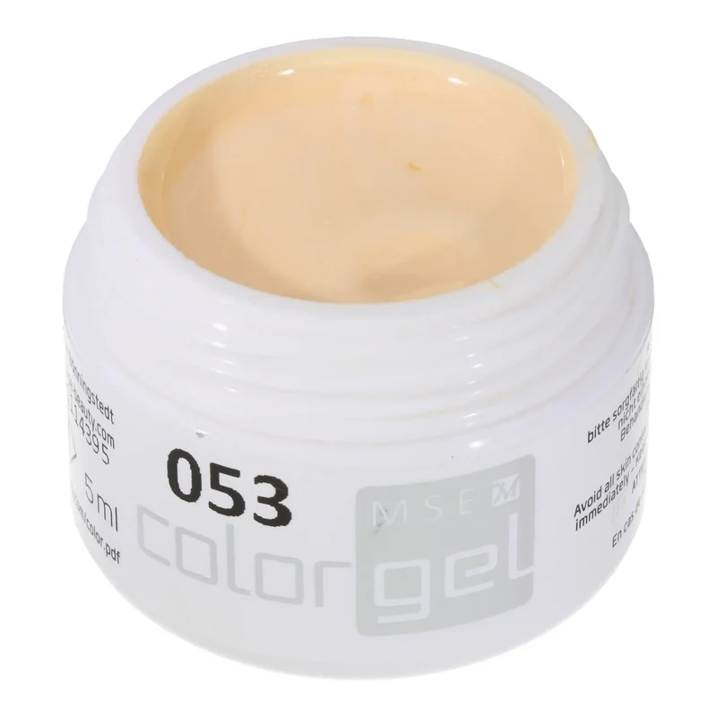 #053 Premium-EFFEKT Color Gel 5ml Pastellfarbenes Gelb-Orange mit dezentem Perlglanz