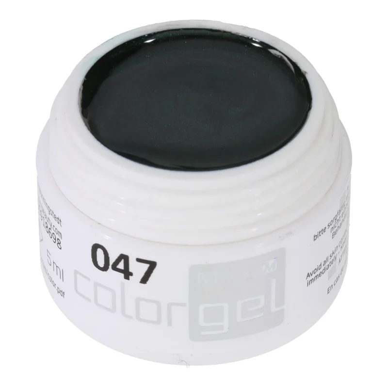 #047 Premium-EFFEKT Color Gel 5ml Schwarzgrün mit leichtem Perlglanz