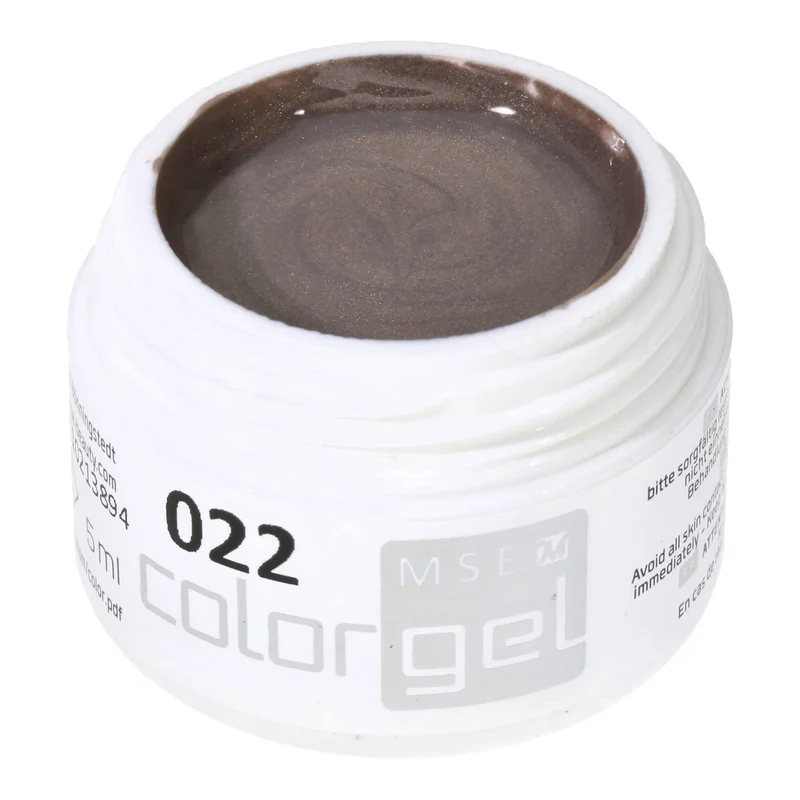 #022 Premium-EFFEKT Color Gel 5ml Elegantes Graubraun mit gold/grünem Perlglanz