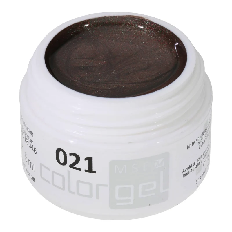 #021 Premium-EFFEKT Color Gel 5ml Klassisches Braun mit grün/rotem Perlglanz