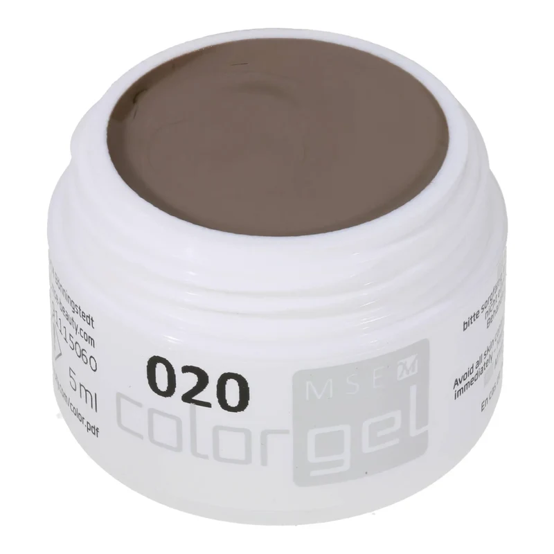 #020 Premium-PURE Color Gel 5ml Hellbraun mit leichtem Olivanteil