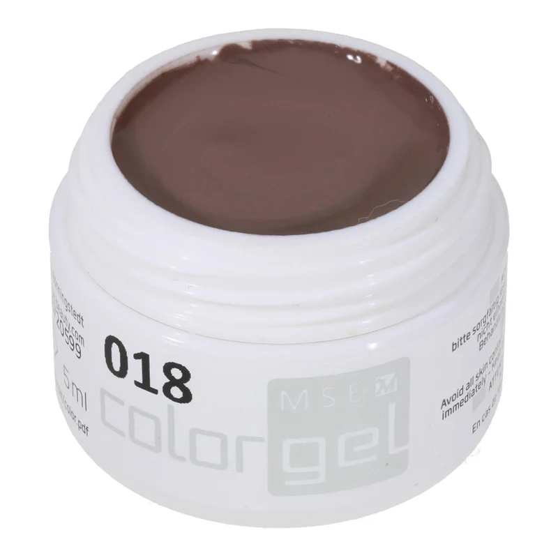 #018 Premium-PURE Color Gel 5ml Helles Graubraun mit leicht rötlichen Unterton