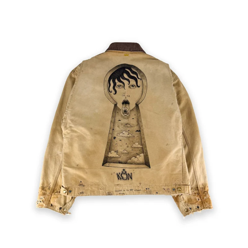 'Key Hole Peeper' Blanket Lined Jacket [XL]