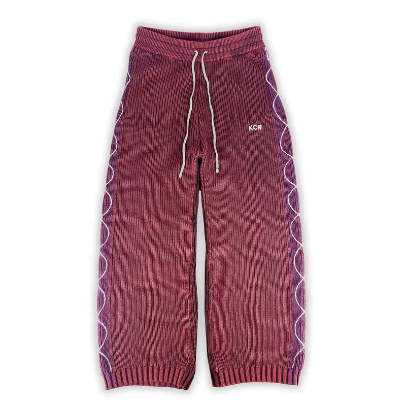 'Faded Vino' Baggy Knit Pant